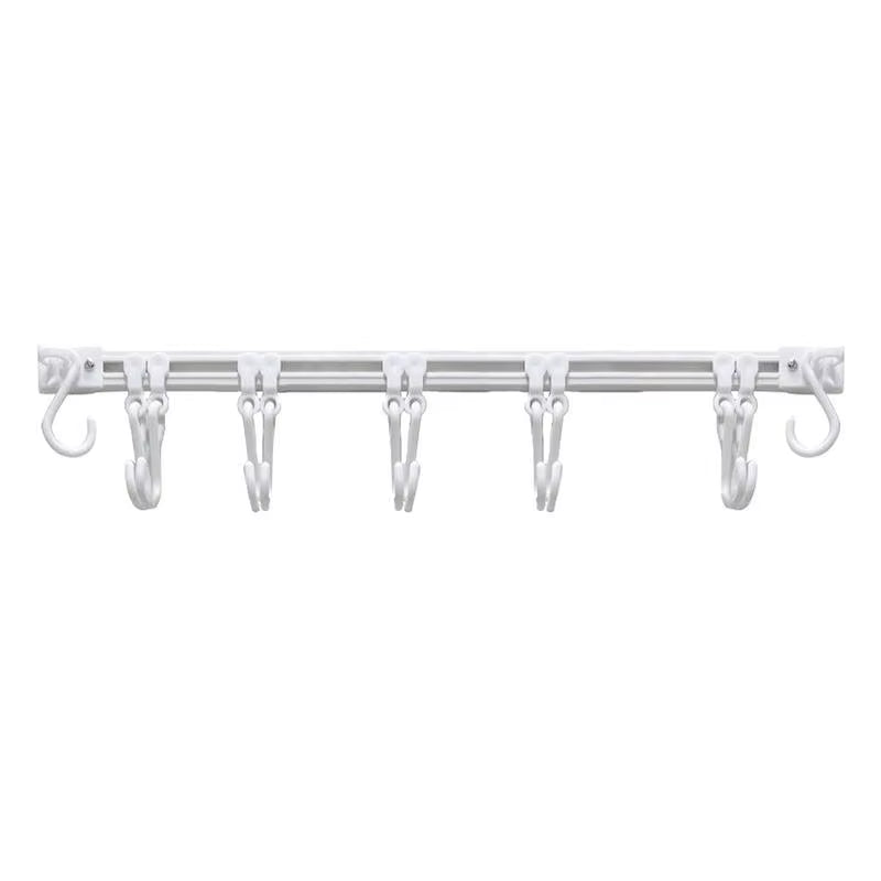 Innovative Kitchen Sliding Hooks Multi-Tiered Hanging Rack Adjustable Adhesive Hooks Space Saving Cooker Hangers