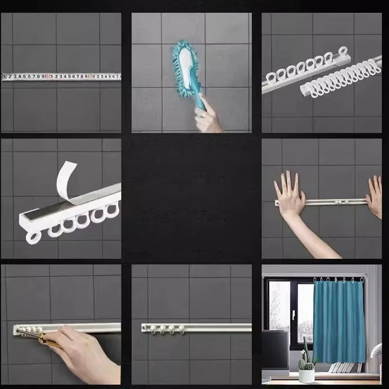 Innovative Kitchen Sliding Hooks Multi-Tiered Hanging Rack Adjustable Adhesive Hooks Space Saving Cooker Hangers